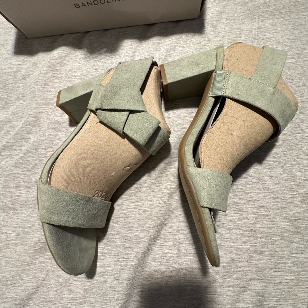 Bandolino Donna 2 heels size 7.5 new mint green - Picture 6 of 6
